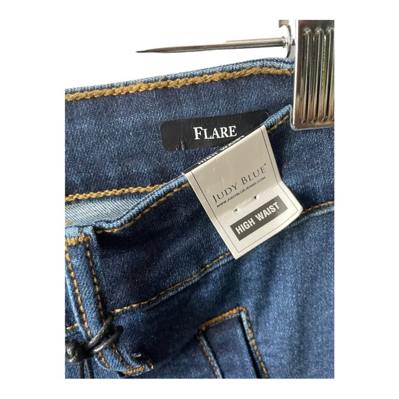 JUDY BLUE High Waist Flare Jeans Dark Wash Size 31 NWT - Picture 5 of 16